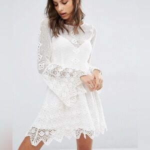 Jen's Pirate Booty XS Everlasting Lace Backless Mini Dress in White